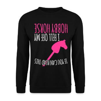 Hobby Cheval Équitation Hobbyhorse - Sweat-shirt Unisexe - noir - Devant - Alina (178cm) & Michal (187cm)