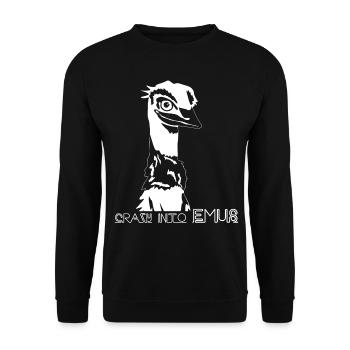 Emu Emus - Unisex Sweatshirt - black - Front - Alina (178cm) & Michal (187cm)