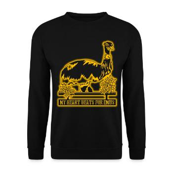 Emu Australia Emus - Unisex Sweatshirt - black - Front - Alina (178cm) & Michal (187cm)