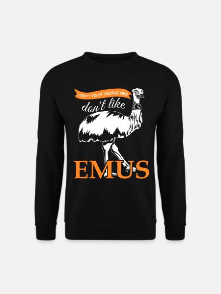 Emus Saying Emu - Sweat-shirt Unisexe - noir