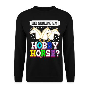 Hobbyhorse Riding Hobby Horse - Sweat-shirt Unisexe - noir - Devant - Alina (178cm) & Michal (187cm)