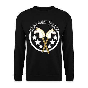 Hobbyhorse Trainer Hobby Horse - Unisex Sweatshirt - black - Front - Alina (178cm) & Michal (187cm)