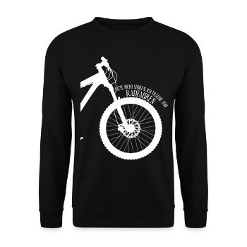 Radfahren Fahrrad Radfahrer Radsport - Unisex Pullover - Schwarz - Vorne - Alina (178cm) & Michal (187cm)