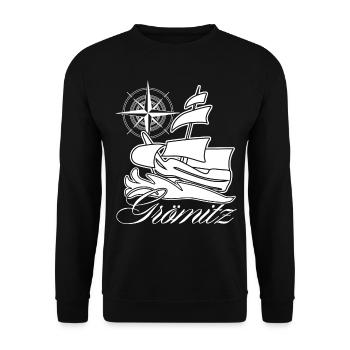 Grömitz Segeln - Unisex Pullover - Schwarz - Vorne - Alina (178cm) & Michal (187cm)