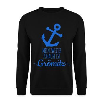 Grömitz Schleswig-Holstein - Unisex Pullover - Schwarz - Vorne - Alina (178cm) & Michal (187cm)
