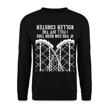 Roller coaster joke roller coaster rider - Unisex Sweatshirt - black - Front - Alina (178cm) & Michal (187cm)