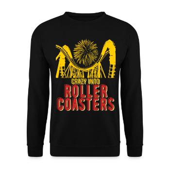 Roller coaster amusement park Roller coaster riders - Unisex Sweatshirt - black - Front - Alina (178cm) & Michal (187cm)