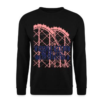 Roller coaster funny roller coaster rider - Unisex Sweatshirt - black - Front - Alina (178cm) & Michal (187cm)