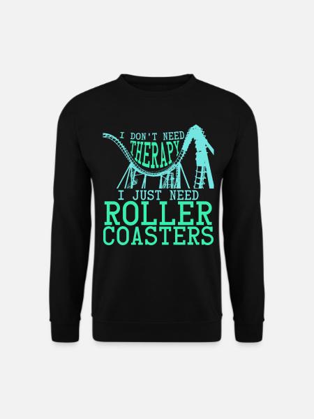 Roller coaster rider joke roller coaster - Unisex Sweatshirt - black