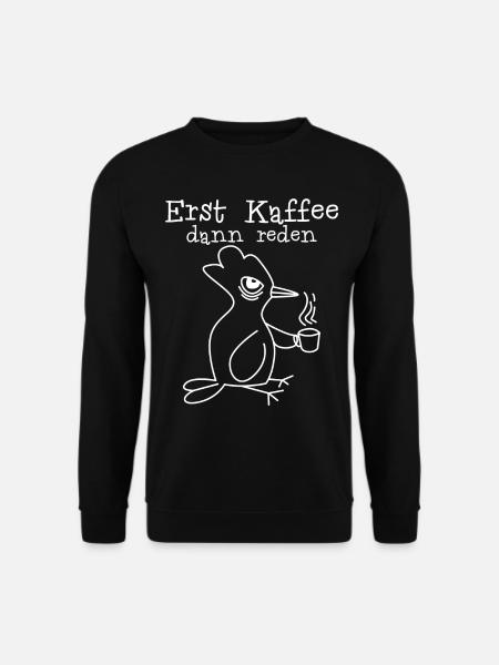 Morgenmuffel Kaffee Vogel Kaffeetrinker - Unisex Pullover - Schwarz