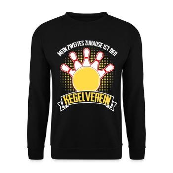 Kegelverein Kegeln Kegler - Unisex Pullover - Schwarz - Vorne - Alina (178cm) & Michal (187cm)