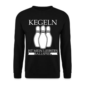 Kegeln Bowling Kegler Kegelverein - Unisex Pullover - Schwarz - Vorne - Alina (178cm) & Michal (187cm)