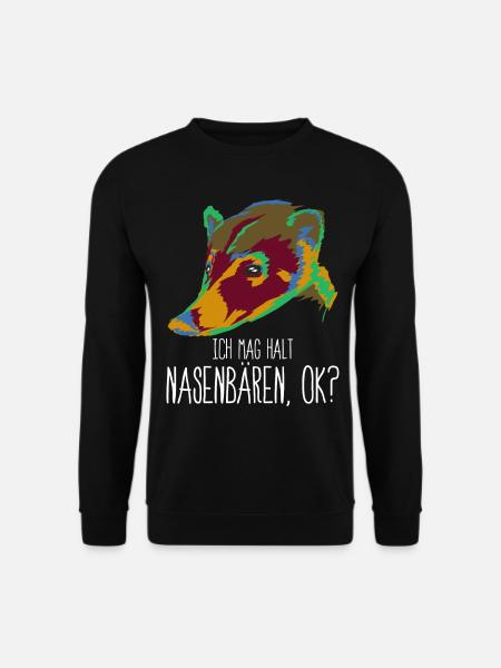 Nasenbär niedliche Nasenbären - Unisex Pullover - Schwarz