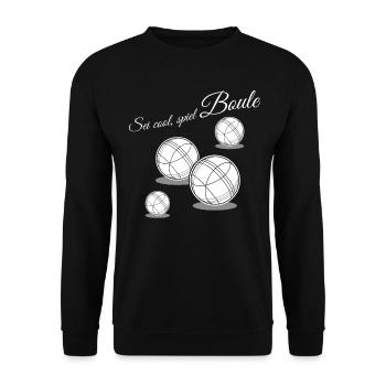 Boule Boulekugeln Boccia Petanque - Unisex Pullover - Schwarz - Vorne - Alina (178cm) & Michal (187cm)