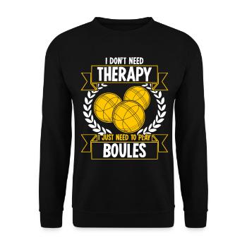 Boule Boccia Witz Petanque - Unisex Pullover - Schwarz - Vorne - Alina (178cm) & Michal (187cm)