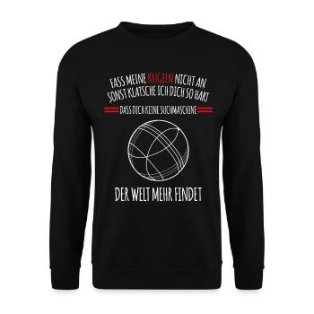 Boules de boules Boules de pétanque - Sweat-shirt Unisexe - noir - Devant - Alina (178cm) & Michal (187cm)