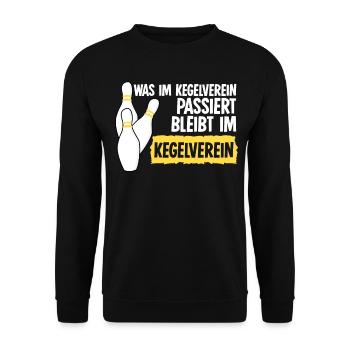 Kegelverein Kegeln Kegler Kegelbahn - Unisex Pullover - Schwarz - Vorne - Alina (178cm) & Michal (187cm)