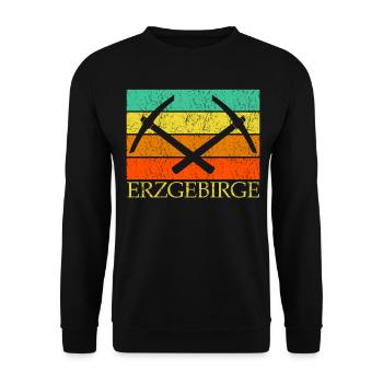 Erzgebirge Sachsen - Unisex Pullover - Schwarz - Vorne - Alina (178cm) & Michal (187cm)