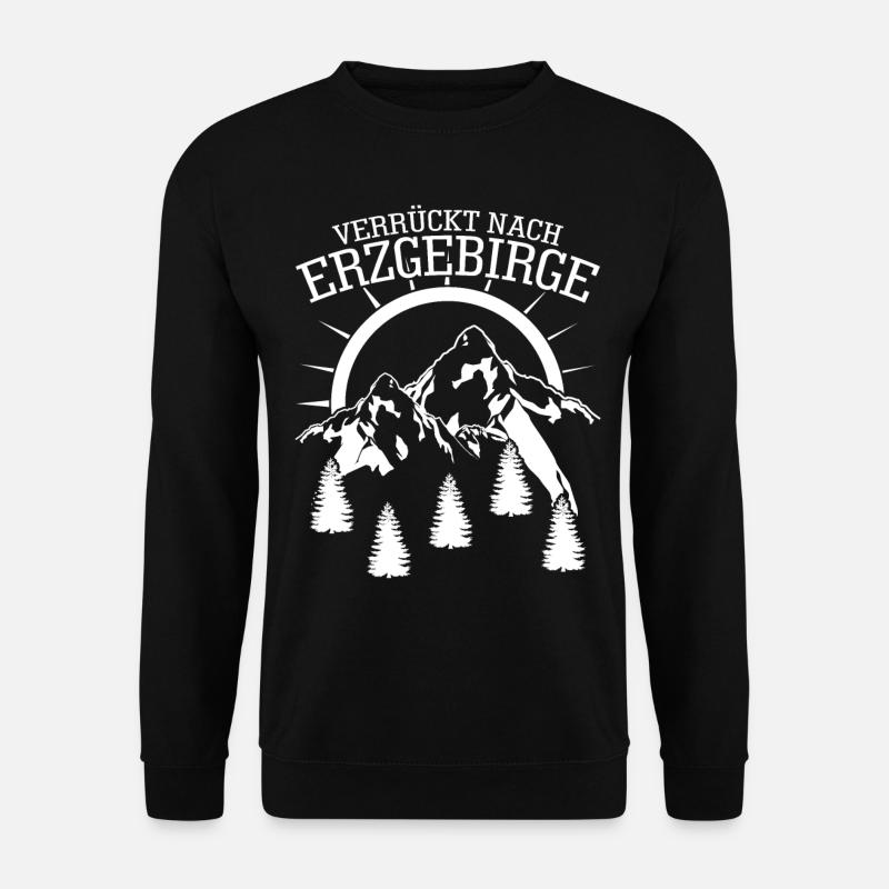 Erzgebirge Wald Wandern - Unisex Pullover - Schwarz
