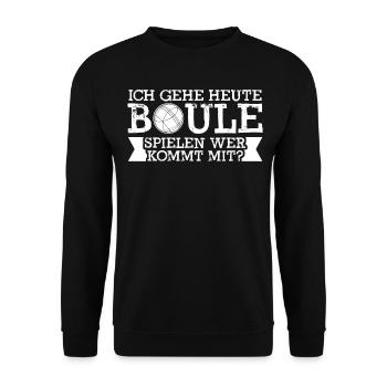 Boule Boccia Boulekugeln Petanque - Unisex Pullover - Schwarz - Vorne - Alina (178cm) & Michal (187cm)