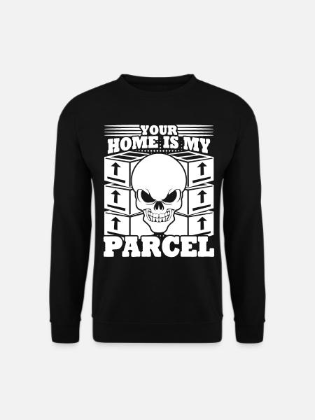 Parcel deliverer Skull parcel carrier - Unisex Sweatshirt - black