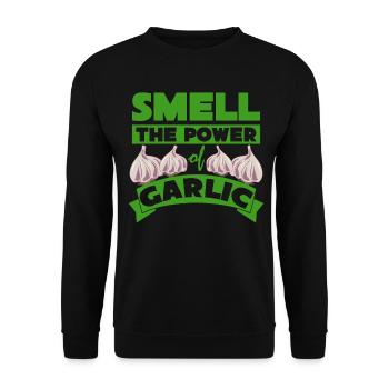 The Smell of Garlic - Unisex Sweatshirt - black - Front - Alina (178cm) & Michal (187cm)
