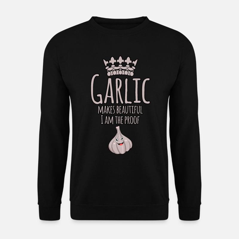 Knoblauch Spruch Knoblauchzehe - Unisex Pullover - Schwarz