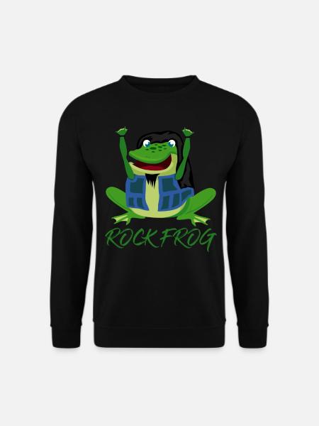 Frosch Rockmusik Frösche - Unisex Pullover - Schwarz
