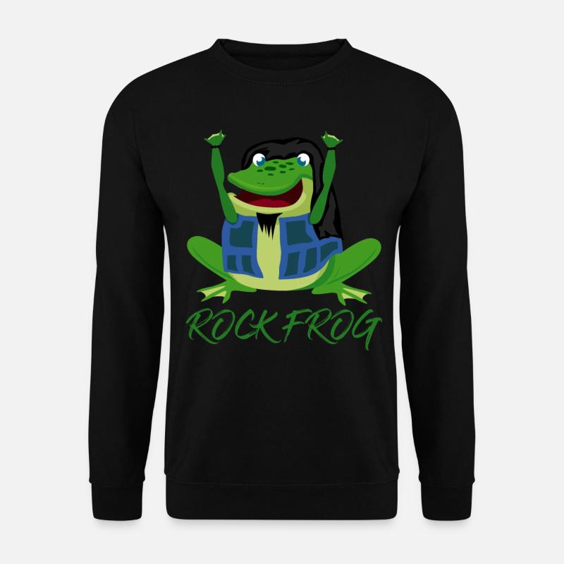Frosch Rockmusik Frösche - Unisex Pullover - Schwarz
