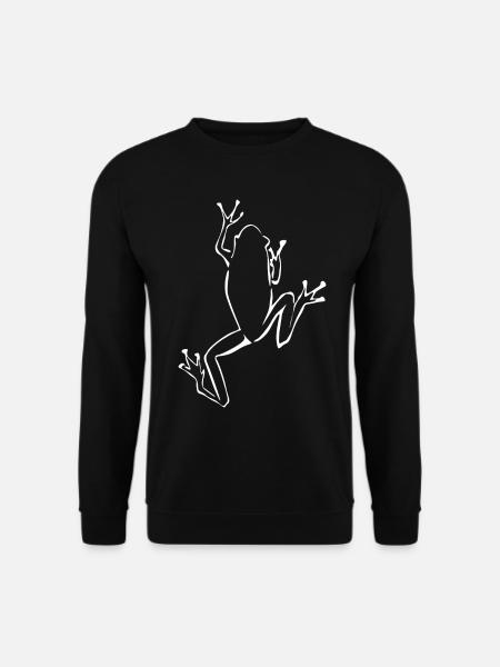 Frosch klettert Frösche - Unisex Pullover - Schwarz