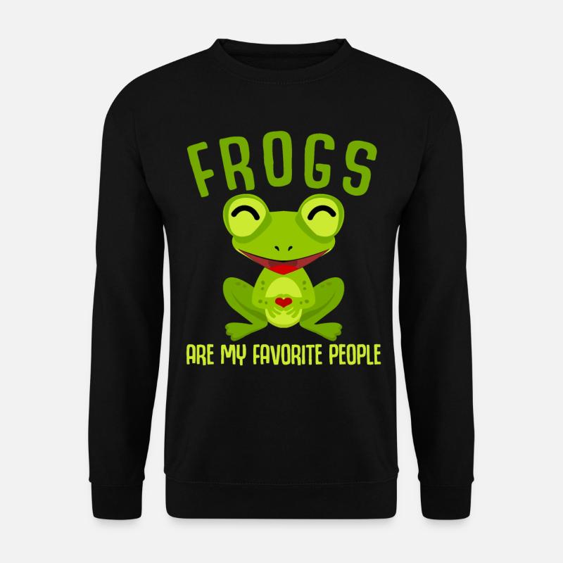 Frog with heart frogs - Unisex Sweatshirt - black