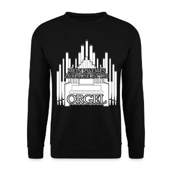 Orgel Musik Orgelspieler Organist - Unisex Pullover - Schwarz - Vorne - Alina (178cm) & Michal (187cm)