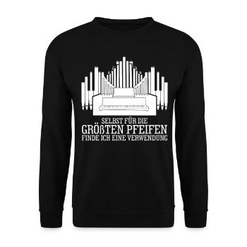 Orgel Orgelspieler Pfeifen Organist - Unisex Pullover - Schwarz - Vorne - Alina (178cm) & Michal (187cm)