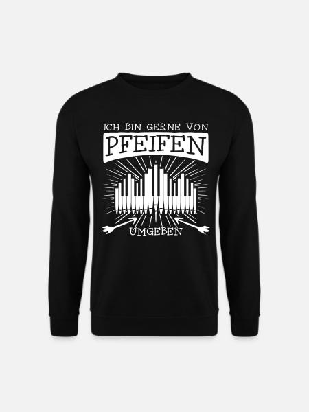 Orgel Pfeifen Orgelspieler Organist - Unisex Pullover - Schwarz