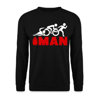 Triathlon Joke Triathletes Triathlete - Unisex Sweatshirt - black - Front - Alina (178cm) & Michal (187cm)