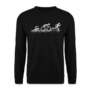 Triathlon Triathletes Triathlete - Unisex Sweatshirt - black - Front - Alina (178cm) & Michal (187cm)