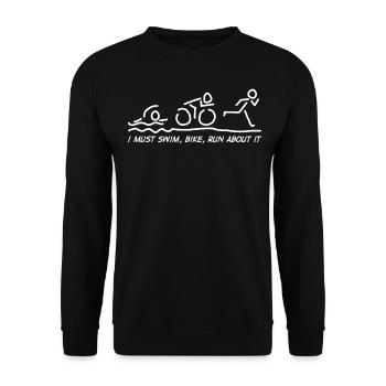 Triathletes Triathlete Triathlon - Unisex Sweatshirt - black - Front - Alina (178cm) & Michal (187cm)