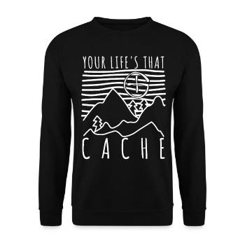 Chasse au trésor Geocacher Geocache - Sweat-shirt Unisexe - noir - Devant - Alina (178cm) & Michal (187cm)