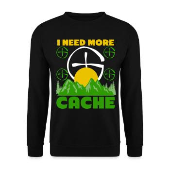 Geocacher Saying Chasse au trésor Geocache - Sweat-shirt Unisexe - noir - Devant - Alina (178cm) & Michal (187cm)