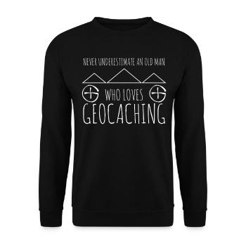 Geocacher Chasse au trésor Funny Geocache - Sweat-shirt Unisexe - noir - Devant - Alina (178cm) & Michal (187cm)