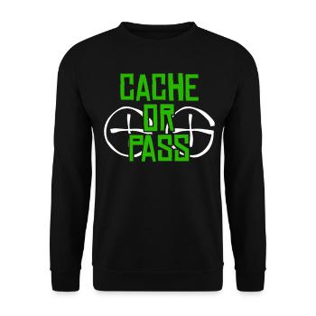 Geocacher Chasse au trésor Jogue Geocache - Sweat-shirt Unisexe - noir - Devant - Alina (178cm) & Michal (187cm)