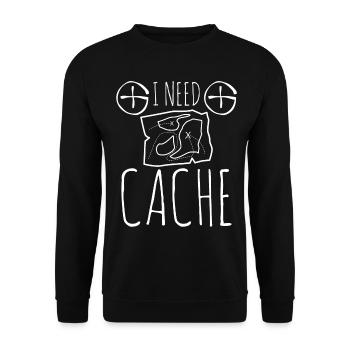 Geocacher Joke Chasse au trésor Geocache - Sweat-shirt Unisexe - noir - Devant - Alina (178cm) & Michal (187cm)