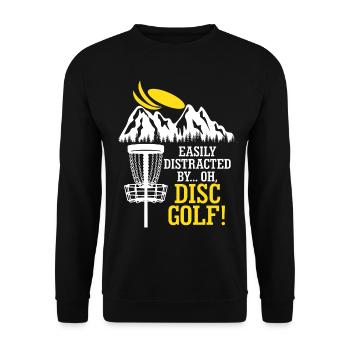 Discgolf Disc golf Frisbee - Unisex Sweatshirt - black - Front - Alina (178cm) & Michal (187cm)