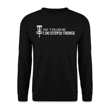 Discgolf Frisbeesport Disc golf Frisbee - Unisex Sweatshirt - black - Front - Alina (178cm) & Michal (187cm)