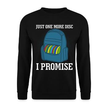 Disc golf backpack Disc golf Frisbee - Unisex Sweatshirt - black - Front - Alina (178cm) & Michal (187cm)