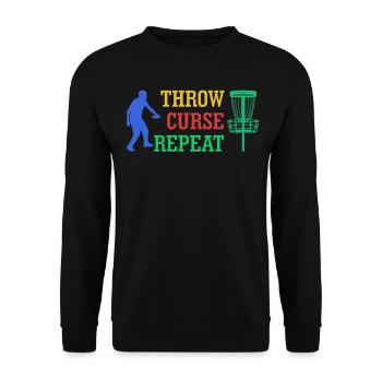 Disc golf Frisbees Joke Disc Golf Frisbee - Unisex Sweatshirt - black - Front - Alina (178cm) & Michal (187cm)