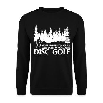 Disc golf player Disc golf Frisbee - Unisex Sweatshirt - black - Front - Alina (178cm) & Michal (187cm)