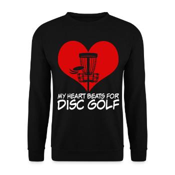 Disc golf Discgolf Spruch Frisbee - Unisex Sweatshirt - black - Front - Alina (178cm) & Michal (187cm)
