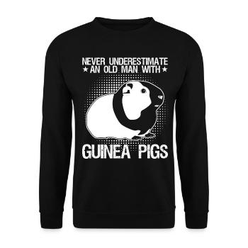 Guinea Pig Guinea Pigs - Unisex Pullover - Schwarz - Vorne - Alina (178cm) & Michal (187cm)