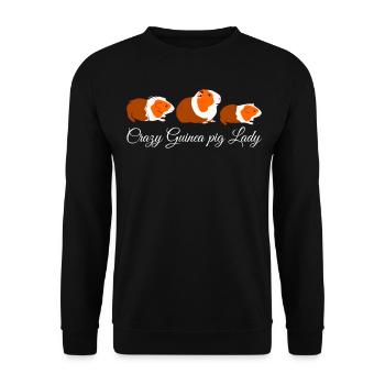 Guinea pig woman guinea guinea pigs - Unisex Sweatshirt - black - Front - Alina (178cm) & Michal (187cm)